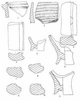 Cronica Cercetărilor Arheologice din România, Campania 2002. Raportul nr. 81, Galaţi, Cartierul Dunărea (Cătuşa)<br /><a href='CronicaCAfotografii/2002/081/m-brudiu-2002-fig2-obiecte.jpg' target=_blank>Priveşte aceeaşi imagine într-o fereastră nouă</a>