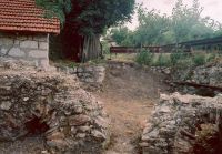 Chronicle of the Archaeological Excavations in Romania, 2003 Campaign. Report no. 142, Pietroasele, Staţiunea de Cercetări Viti-Vinicole Pietroasa (SCV Pietroasa)<br /><a href='CronicaCAfotografii/2003/142/pietroasele-perete-dintre-sala-a-si-b-1.jpg' target=_blank>Display the same picture in a new window</a>