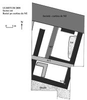 Cronica Cercetărilor Arheologice din România, Campania 2008. Raportul nr. 61, Pantelimon, Cetate<br /><a href='CronicaCAfotografii/2008/061/01-ulm-08-sector-est-baraci-plan.jpg' target=_blank>Priveşte aceeaşi imagine într-o fereastră nouă</a>