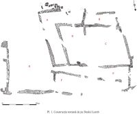 Cronica Cercetărilor Arheologice din România, Campania 2008. Raportul nr. 142, Cluj-Napoca, Dealul Lombului (Dealul Popeşti)<br /><a href='CronicaCAfotografii/2008/142/pl-1-planul-cladirii.jpg' target=_blank>Priveşte aceeaşi imagine într-o fereastră nouă</a>
