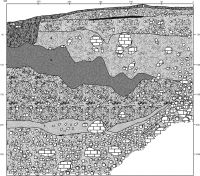 Cronica Cercetărilor Arheologice din România, Campania 2008. Raportul nr. 167, Moieciu De Jos, Peştera Coacăzei<br /><a href='CronicaCAfotografii/2008/167/2-profilul-de-sud-al-sectiunii-vii-din-2008.jpg' target=_blank>Priveşte aceeaşi imagine într-o fereastră nouă</a>