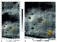 Chronicle of the Archaeological Excavations in Romania, 2015 Campaign. Report no. 51, Tăcuta, Dealul Miclea (Paic)<br /><a href='CronicaCAfotografii/2015/051-Tacuta-Dealul-Miclea/fig-3-tacuta-016-supr-scanata-si-amplasare-sectiuni-complexe.jpg' target=_blank>Display the same picture in a new window</a>