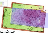 Cronica Cercetărilor Arheologice din România, Campania 2016. Raportul nr. 71, Scânteia, La Nuci (Dealul Bodeştilor).<br /> Sectorul Rezerve.<br /><a href='CronicaCAfotografii/2016/071-Scanteia-IS-Punct-La-Nuci/fig-5a-scanteia-2016-cu-relief-si-gropi.jpg' target=_blank>Priveşte aceeaşi imagine într-o fereastră nouă</a>