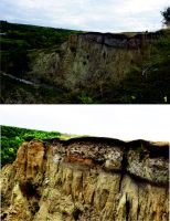 Cronica Cercetărilor Arheologice din România, Campania 2016. Raportul nr. 128, Dumbrăveni, Sălişte<br /><a href='CronicaCAfotografii/2016/128-Costesti-IS-Punct-Cier-Langa-Scoala/fig-2-costesti-evolutia-eroziunii.jpg' target=_blank>Priveşte aceeaşi imagine într-o fereastră nouă</a>