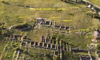 Chronicle of the Archaeological Excavations in Romania, 2021 Campaign. Report no. 1, Adamclisi, Cetate<br /><a href='https://ran.cimec.ro/RANatasamente/i2/49D9955D95E24BEF9B2439832ABB66CA.jpg' target=_blank>Display the same picture in a new window</a>. Title: Sector A, Străzile ABV IV, AV 2’ și AV 3, fotografie aeriană 2020.