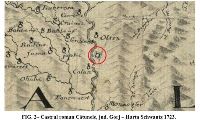 , Valea Perilor, Chivadarul<br /><a href='https://ran.cimec.ro/RANatasamente/i3/67563191E4964164A174641DC6666D89.jpg' target=_blank>Priveşte aceeaşi imagine într-o fereastră nouă</a>. Autor: Victor Bunoiu. Titlu: Marcarea castrului pe harta Schwantz. Sursa: Victor Bunoiu, Fișă de sit arheologic: Castrul și așezarea romană de la Valea Perilor - Chivadarul, Timișoara, 2026