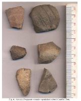 , Golenţi, Oaga Mare (Şosea)<br /><a href='https://ran.cimec.ro/RANatasamente/i3/DADCCEECF1354D9698D825EE0164F387.jpg' target=_blank>Priveşte aceeaşi imagine într-o fereastră nouă</a>. Autor: Dorel Bondoc. Titlu: Cermică preistorică descoperită în perimetrul sitului de la Golenți - Șosea (sau Oaga Mare). Sursa: Dorel Bondoc, Siturile arheologice de pe raza localităților Calafat, Ciupercenii Vechi, Golenți și Basarabi, județul Dolj, p. 85, fig. 60, Golenţi, Oaga Mare (Şosea)<br /><a href='https://ran.cimec.ro/RANatasamente/i3/7A9D6E6716094F238CADDD12E673C48C.jpg' target=_blank>Priveşte aceeaşi imagine într-o fereastră nouă</a>. Autor: Dorel Bondoc. Titlu: Cermică preistorică descoperită în perimetrul sitului de la Golenți - Șosea (sau Oaga Mare). Sursa: Dorel Bondoc, Siturile arheologice de pe raza localităților Calafat, Ciupercenii Vechi, Golenți și Basarabi, județul Dolj, p. 86, fig. 61